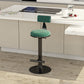 Industrial Armless Counter Stool Adjustable Bar Stool with Metal Base Green With Back 1 Piece Clearhalo 'Bar Furniture' 'Bar Stools' 'bar_stools' 'furn' 'furn_bar_stools' 'Furniture' 'Kitchen & Dining Furniture' 6276660