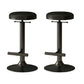 Industrial Armless Counter Stool Adjustable Bar Stool with Metal Base Black Backless 2 Piece Set Clearhalo 'Bar Furniture' 'Bar Stools' 'bar_stools' 'furn' 'furn_bar_stools' 'Furniture' 'Kitchen & Dining Furniture' 6276667
