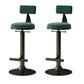 Industrial Armless Counter Stool Adjustable Bar Stool with Metal Base Green With Back 2 Piece Set Clearhalo 'Bar Furniture' 'Bar Stools' 'bar_stools' 'furn' 'furn_bar_stools' 'Furniture' 'Kitchen & Dining Furniture' 6276670