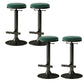 Industrial Armless Counter Stool Adjustable Bar Stool with Metal Base Green Backless 4 Piece Set Clearhalo 'Bar Furniture' 'Bar Stools' 'bar_stools' 'furn' 'furn_bar_stools' 'Furniture' 'Kitchen & Dining Furniture' 6276672