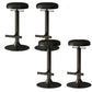 Industrial Armless Counter Stool Adjustable Bar Stool with Metal Base Black Backless 4 Piece Set Clearhalo 'Bar Furniture' 'Bar Stools' 'bar_stools' 'furn' 'furn_bar_stools' 'Furniture' 'Kitchen & Dining Furniture' 6276673