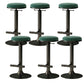 Industrial Armless Counter Stool Adjustable Bar Stool with Metal Base Green Backless 6 Piece Set Clearhalo 'Bar Furniture' 'Bar Stools' 'bar_stools' 'furn' 'furn_bar_stools' 'Furniture' 'Kitchen & Dining Furniture' 6276678