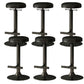 Industrial Armless Counter Stool Adjustable Bar Stool with Metal Base Black Backless 6 Piece Set Clearhalo 'Bar Furniture' 'Bar Stools' 'bar_stools' 'furn' 'furn_bar_stools' 'Furniture' 'Kitchen & Dining Furniture' 6276679