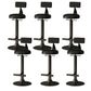 Industrial Armless Counter Stool Adjustable Bar Stool with Metal Base Black With Back 6 Piece Set Clearhalo 'Bar Furniture' 'Bar Stools' 'bar_stools' 'furn' 'furn_bar_stools' 'Furniture' 'Kitchen & Dining Furniture' 6276680