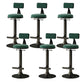 Industrial Armless Counter Stool Adjustable Bar Stool with Metal Base Green With Back 6 Piece Set Clearhalo 'Bar Furniture' 'Bar Stools' 'bar_stools' 'furn' 'furn_bar_stools' 'Furniture' 'Kitchen & Dining Furniture' 6276682