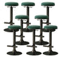 Industrial Armless Counter Stool Adjustable Bar Stool with Metal Base Green Backless 8 Piece Set Clearhalo 'Bar Furniture' 'Bar Stools' 'bar_stools' 'furn' 'furn_bar_stools' 'Furniture' 'Kitchen & Dining Furniture' 6276684