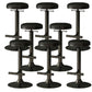 Industrial Armless Counter Stool Adjustable Bar Stool with Metal Base Black Backless 8 Piece Set Clearhalo 'Bar Furniture' 'Bar Stools' 'bar_stools' 'furn' 'furn_bar_stools' 'Furniture' 'Kitchen & Dining Furniture' 6276685