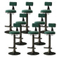 Industrial Armless Counter Stool Adjustable Bar Stool with Metal Base Green With Back 8 Piece Set Clearhalo 'Bar Furniture' 'Bar Stools' 'bar_stools' 'furn' 'furn_bar_stools' 'Furniture' 'Kitchen & Dining Furniture' 6276688