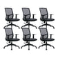 Modern Style Office Chair Mid-back Desk Chair with Fixed Arms