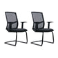 Modern Style Office Chair Mid-back Desk Chair with Fixed Arms