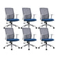 Modern Style Office Chair Mid-back Desk Chair with Fixed Arms