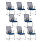 Modern Style Office Chair Mid-back Desk Chair with Fixed Arms