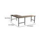 Brown and Black Writing Desk Industrial H-Shape Office Desk Pine Clearhalo 'furn' 'furn_office_desk' 'Furniture' 'Office Desks' 'Office Furniture' 'office_desk' 6276906