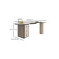 Glam Executive Desk Pedestal 3-drawer Cable Management Office Desk Clearhalo 'furn' 'furn_office_desk' 'Furniture' 'Office Desks' 'Office Furniture' 'office_desk' 6276940