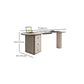 Glam Executive Desk Pedestal 3-drawer Cable Management Office Desk Clearhalo 'furn' 'furn_office_desk' 'Furniture' 'Office Desks' 'Office Furniture' 'office_desk' 6276941
