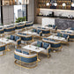 Golden Base Dining Table Medieval Modern Style Stone Table for Indoor