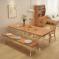 Rectangle Acrylic Base Dining Table Medieval Modern Style Wood Table for Kitchen 63"L x 27.6"W x 29.5"H Without Chairs Clearhalo 'Dining Tables & Seating' 'Dining Tables' 'dining_table' 'furn' 'furn_dining_table' 'Furniture' 'Kitchen & Dining Furniture' 6276997