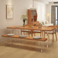 Rectangle Acrylic Base Dining Table Medieval Modern Style Wood Table for Kitchen 70.9"L x 31.5"W x 29.5"H Without Chairs Clearhalo 'Dining Tables & Seating' 'Dining Tables' 'dining_table' 'furn' 'furn_dining_table' 'Furniture' 'Kitchen & Dining Furniture' 6276998