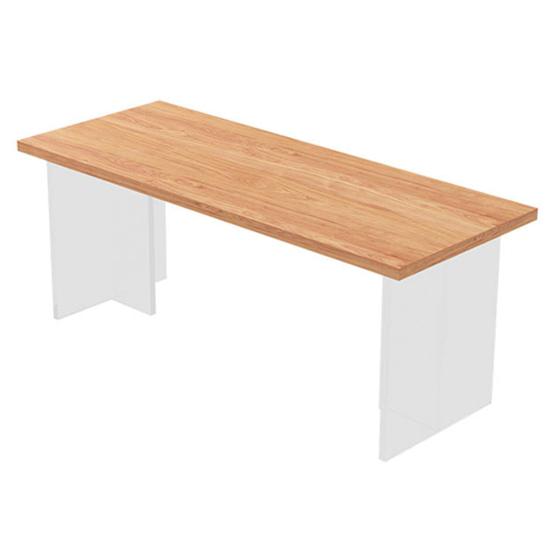 Rectangle Double Pedestal Dining Table Medieval Modern Style Wood Table for Living Room Without Chairs Clearhalo 'Dining Tables & Seating' 'Dining Tables' 'dining_table' 'furn' 'furn_dining_table' 'Furniture' 'Kitchen & Dining Furniture' 6277049