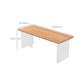 Rectangle Double Pedestal Dining Table Medieval Modern Style Wood Table for Living Room Clearhalo 'Dining Tables & Seating' 'Dining Tables' 'dining_table' 'furn' 'furn_dining_table' 'Furniture' 'Kitchen & Dining Furniture' 6277056