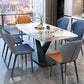 Industrial Style Sintered Stone Table Dining Rectangle Table with Metal Legs for Home Clearhalo 'Dining Tables & Seating' 'Dining Tables' 'dining_table' 'furn' 'furn_dining_table' 'Furniture' 'Kitchen & Dining Furniture' 6277068