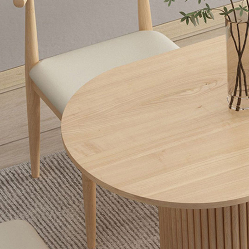 Contemporary Solid Wood Dining Table Oval Dining Table for Home Use Clearhalo 'Dining Tables & Seating' 'Dining Tables' 'dining_table' 'furn' 'furn_dining_table' 'Furniture' 'Kitchen & Dining Furniture' 6277080