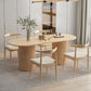 Contemporary Solid Wood Dining Table Oval Dining Table for Home Use Clearhalo 'Dining Tables & Seating' 'Dining Tables' 'dining_table' 'furn' 'furn_dining_table' 'Furniture' 'Kitchen & Dining Furniture' 6277082