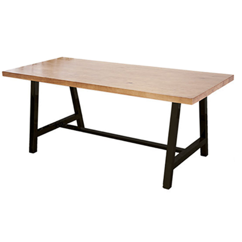 Rectangle Trestle Dining Table Modern Wood Table for Milk Tea Shop Without Chairs Clearhalo 'Dining Tables & Seating' 'Dining Tables' 'dining_table' 'furn' 'furn_dining_table' 'Furniture' 'Kitchen & Dining Furniture' 6277130