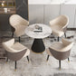 Metal Base Table Glam Style Sintered Stone Dining Table for Home Use Clearhalo 'Dining Tables & Seating' 'Dining Tables' 'dining_table' 'furn' 'furn_dining_table' 'Furniture' 'Kitchen & Dining Furniture' 6277156