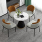 Glam Metal Dinette Table Gesinterde stenen eettafel voor thuisgebruik