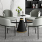 Glam Metal Dinette Table Gesinterde stenen eettafel voor thuisgebruik