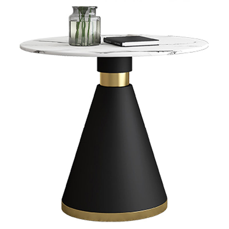Glam Metal Dinette Table Gesinterde stenen eettafel voor thuisgebruik
