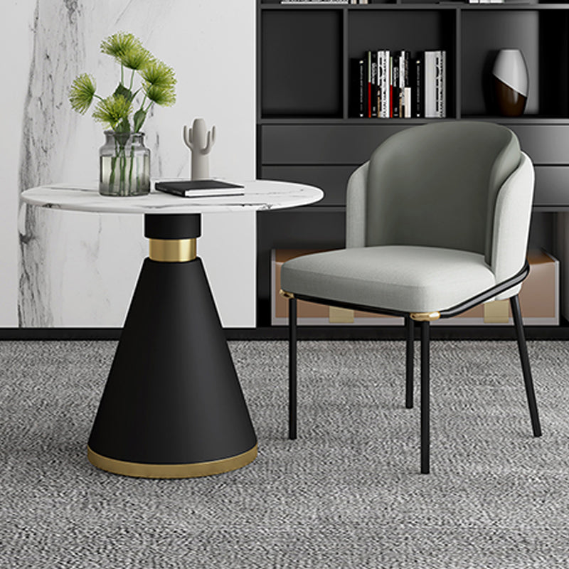 Glam Metal Dinette Table Gesinterde stenen eettafel voor thuisgebruik