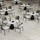 Glam Metal Dinette Table Gesinterde stenen eettafel voor thuisgebruik