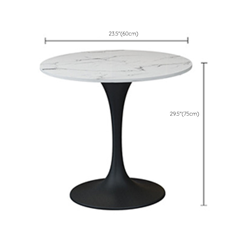 Glam Metal Dinette Table Gesinterde stenen eettafel voor thuisgebruik