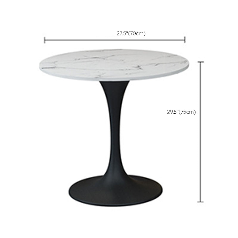 Glam Metal Dinette Table Gesinterde stenen eettafel voor thuisgebruik