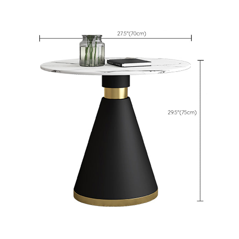 Glam Metal Dinette Table Gesinterde stenen eettafel voor thuisgebruik