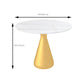Glam Sintered Stone Dining Table Metal Dinette Table for Home Use Clearhalo 'Dining Tables & Seating' 'Dining Tables' 'dining_table' 'furn' 'furn_dining_table' 'Furniture' 'Kitchen & Dining Furniture' 6277191
