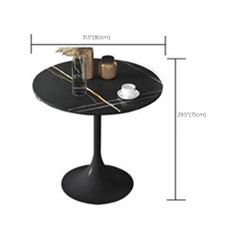 Moderne eettafel van gesinterd steen, ronde eettafel voor de keuken