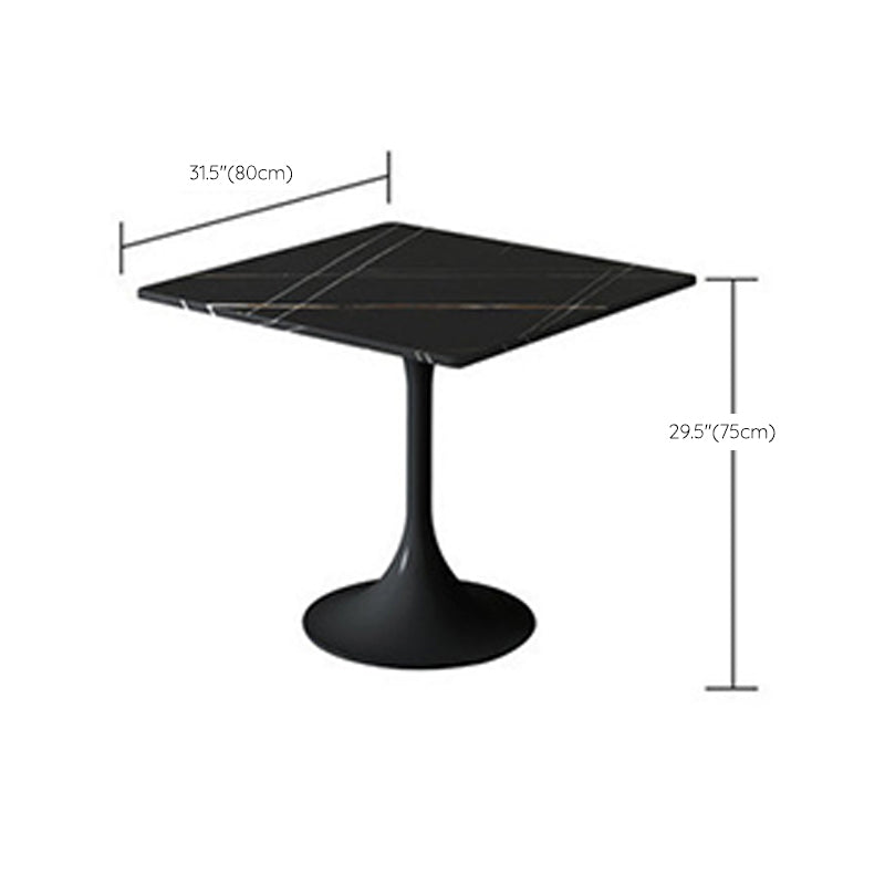 Moderne eettafel van gesinterd steen, ronde eettafel voor de keuken