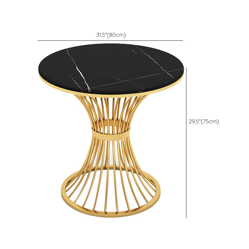 Glam Faux Marble Dining Table Metal Dining Table for Home Use Clearhalo 'Dining Tables & Seating' 'Dining Tables' 'dining_table' 'furn' 'furn_dining_table' 'Furniture' 'Kitchen & Dining Furniture' 6277229