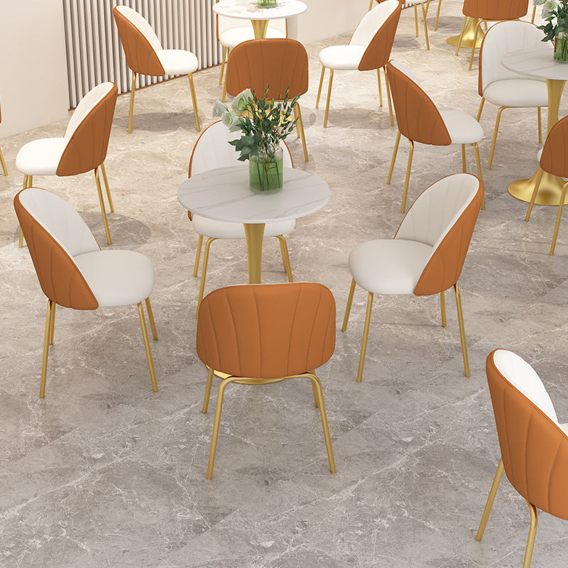 Glam Sintered Stone Dining Table Metal Dining Table for Home Use Clearhalo 'Dining Tables & Seating' 'Dining Tables' 'dining_table' 'furn' 'furn_dining_table' 'Furniture' 'Kitchen & Dining Furniture' 6277231