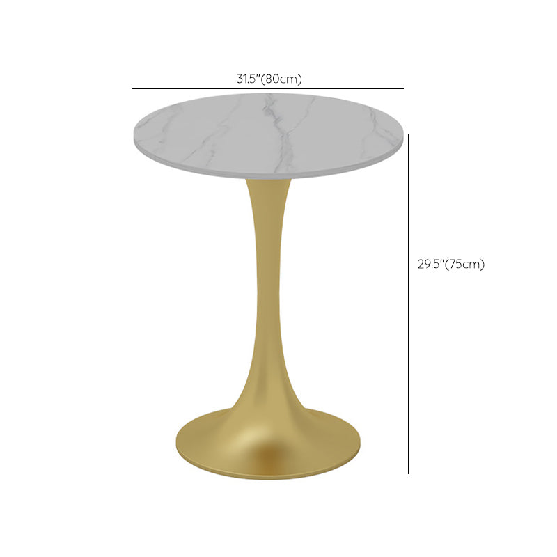 Glam Sintered Stone Dining Table Metal Dining Table for Home Use Clearhalo 'Dining Tables & Seating' 'Dining Tables' 'dining_table' 'furn' 'furn_dining_table' 'Furniture' 'Kitchen & Dining Furniture' 6277236