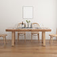 Mesa de comedor rectangular de 4 patas, mesa de madera de estilo moderno para cocina