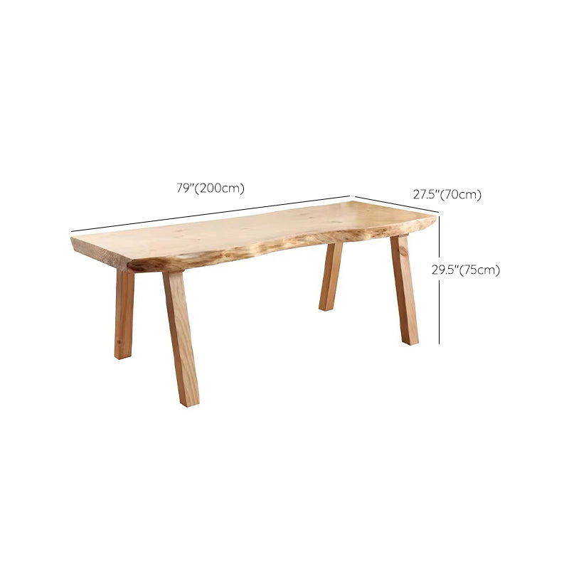Mesa de comedor rectangular de 4 patas, mesa de madera de estilo moderno para cocina