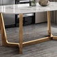 Glam Dining Faux Marble Table Rectangle Table with Metal Legs for Kitchen Clearhalo 'Dining Tables & Seating' 'Dining Tables' 'dining_table' 'furn' 'furn_dining_table' 'Furniture' 'Kitchen & Dining Furniture' 6277262
