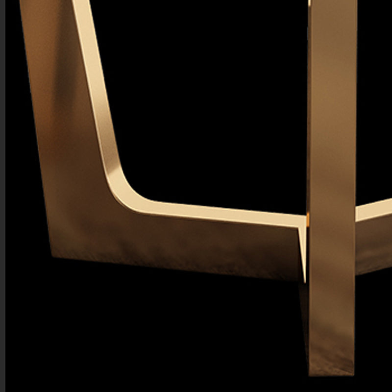 Glam Dining Faux Marble Table Rectangle Table with Metal Legs for Kitchen Clearhalo 'Dining Tables & Seating' 'Dining Tables' 'dining_table' 'furn' 'furn_dining_table' 'Furniture' 'Kitchen & Dining Furniture' 6277264