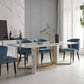 Glam Style Faux Marble Table Dining Rectangle Table with Metal Legs for Kitchen 70.9"L x 35.4"W x 29.5"H Without Chairs Clearhalo 'Dining Tables & Seating' 'Dining Tables' 'dining_table' 'furn' 'furn_dining_table' 'Furniture' 'Kitchen & Dining Furniture' 6277271