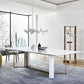Glam Style Faux Marble Table Dining Rectangle Table with Metal Legs for Kitchen Clearhalo 'Dining Tables & Seating' 'Dining Tables' 'dining_table' 'furn' 'furn_dining_table' 'Furniture' 'Kitchen & Dining Furniture' 6277275