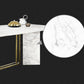 Glam Style Faux Marble Table Dining Rectangle Table with Metal Legs for Kitchen Clearhalo 'Dining Tables & Seating' 'Dining Tables' 'dining_table' 'furn' 'furn_dining_table' 'Furniture' 'Kitchen & Dining Furniture' 6277278